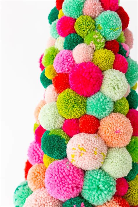 etsy pom poms|vintage pom pom christmas tree.